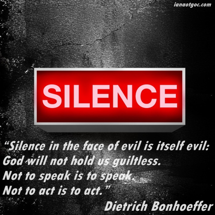 silence in the face of evil